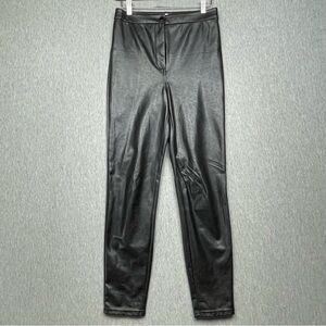 Aritzia Wilfred Free Women’s Pant Faux Leather Size 4 Black Lightweight Poly